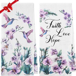 Hordely Hummingbird Gifts for Women Spring Kitchen Towels, Hummingbird Kitchen